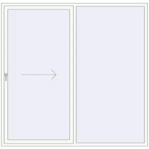 Cumpără Uși glisante de terasă 2300x2250 mm PATIO DOOR REHAU BRILLANT DESIGN RAL 9016 Traffic white two-sided