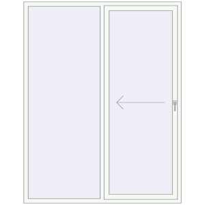 ușă de terasă 1800x2300 - REHAU SYNEGO MD . Vedere din interior Cumpără Uși glisante de terasă 1800x2300 mm PATIO DOOR REHAU SYNEGO RAL 9016 Traffic white two-sided