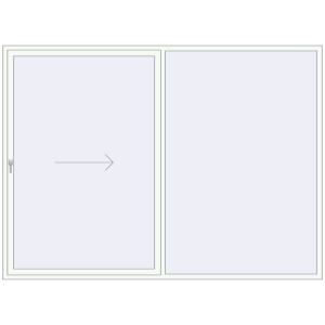 Cumpără Uși glisante de terasă 3000x2200 mm PATIO DOOR REHAU SYNEGO RAL 9016 Traffic white two-sided