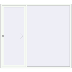 Cumpără Uși glisante de terasă 2200x2000 mm PATIO DOOR REHAU BRILLANT DESIGN RAL 9016 Traffic white two-sided