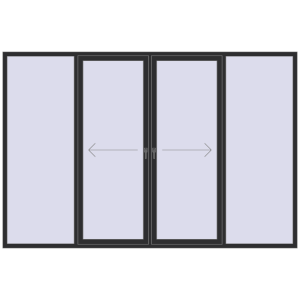 Cumpără Uși glisante de terasă 3300x2200 mm PATIO DOOR REHAU EURO 60 ANTHRACITE_GREY_GLATT two-sided