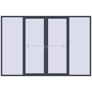 ușă de terasă 3300x2200 - REHAU SYNEGO MD . Vedere din interior Cumpără Uși glisante de terasă 3300x2200 mm PATIO DOOR REHAU SYNEGO ANTHRACITE_GREY_STRUKTURAL two-sided