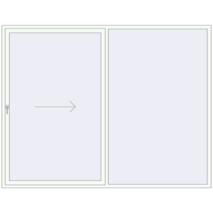 Cumpără Uși glisante de terasă 2800x2200 mm PATIO DOOR REHAU BRILLANT DESIGN RAL 9016 Traffic white two-sided