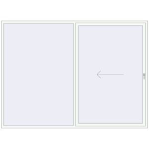 Cumpără Uși glisante de terasă 3000x2200 mm PATIO DOOR REHAU EURO 60 RAL 9016 Traffic white two-sided