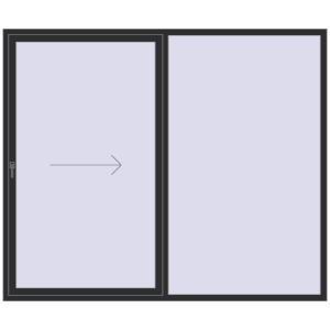 Cumpără Uși glisante de terasă 2500x2100 mm PATIO DOOR REHAU EURO 60 ANTHRACITE_GREY_GLATT two-sided