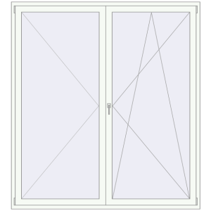 Cumpără Uși de balcon 2100x2250 mm BALCONY DOOR REHAU SYNEGO RAL 9016 Traffic white two-sided