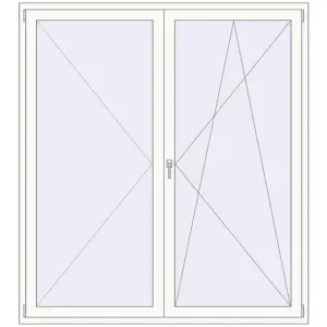 Cumpără Uși de balcon 1850x2050 mm BALCONY DOOR REHAU EURO 70 RAL 9016 Traffic white two-sided