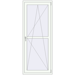 Cumpără Uși de balcon 800x2000 mm BALCONY DOOR REHAU EURO 70 RAL 9016 Traffic white two-sided