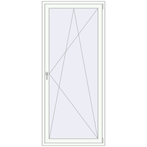 Cumpără Uși de balcon 1000x2250 mm BALCONY DOOR REHAU SYNEGO RAL 9016 Traffic white two-sided