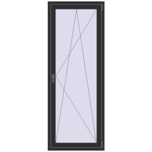 Cumpără Uși de balcon 800x2100 mm BALCONY DOOR REHAU EURO 60 ANTHRACITE_GREY_GLATT two-sided