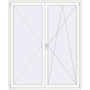 Cumpără Uși de balcon 1800x2160 mm BALCONY DOOR REHAU EURO 60 RAL 9016 Traffic white two-sided