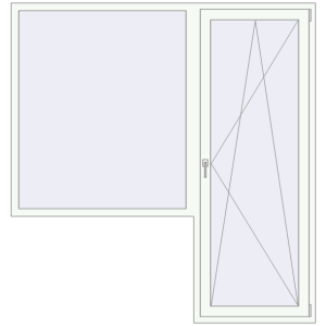 Cumpără Uși de balcon 2000x2100 mm BALCONY DOOR REHAU EURO 70 RAL 9016 Traffic white two-sided