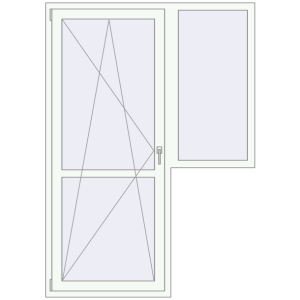 Cumpără Uși de balcon 1420x2000 mm BALCONY DOOR REHAU EURO 60 RAL 9016 Traffic white two-sided