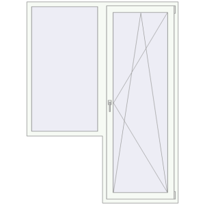 Cumpără Uși de balcon 1580x2100 mm BALCONY DOOR REHAU EURO 70 RAL 9016 Traffic white two-sided