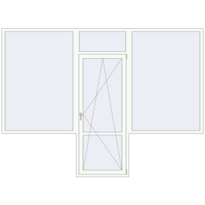 Cumpără Uși de balcon 3250x2400 mm BALCONY DOOR REHAU EURO 70 RAL 9016 Traffic white two-sided