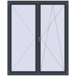 usa de balcon 1600x2000 - REHAU EURO-DESIGN 60 . Vedere din interior Cumpără Uși de balcon 1600x2000 mm BALCONY DOOR REHAU EURO 60 ANTHRACITE_GREY_STRUKTURAL two-sided