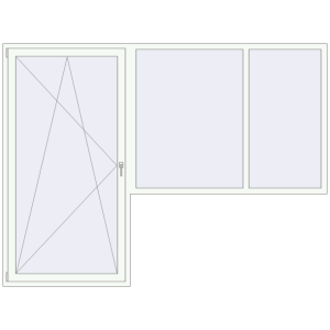 Cumpără Uși de balcon 2800x2100 mm BALCONY DOOR REHAU EURO 60 RAL 9016 Traffic white two-sided