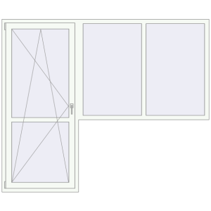 Cumpără Uși de balcon 2350x1960 mm BALCONY DOOR REHAU EURO 60 RAL 9016 Traffic white two-sided