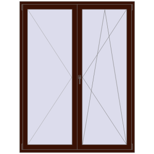 Cumpără Uși de balcon 1600x2100 mm BALCONY DOOR REHAU SYNEGO BLACK_CHERRY two-sided