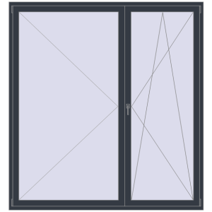 Cumpără Uși de balcon 2150x2300 mm BALCONY DOOR REHAU SYNEGO ANTHRACITE_GREY_STRUKTURAL two-sided