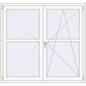 Cumpără Uși de balcon 1600x1500 mm BALCONY DOOR REHAU EURO 60 RAL 9016 Traffic white two-sided