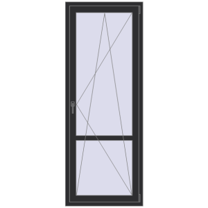 Cumpără Uși de balcon 800x2100 mm BALCONY DOOR REHAU EURO 60 ANTHRACITE_GREY_GLATT two-sided
