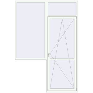 Cumpără Uși de balcon 1950x2840 mm BALCONY DOOR REHAU EURO 70 RAL 9016 Traffic white two-sided