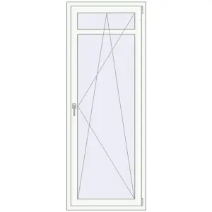 Cumpără Uși de balcon 800x2100 mm BALCONY DOOR REHAU SYNEGO RAL 9016 Traffic white two-sided