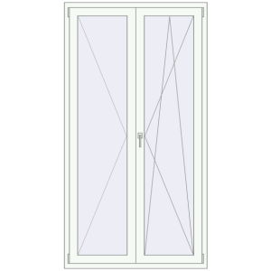 Cumpără Uși de balcon 1210x2210 mm BALCONY DOOR REHAU SYNEGO RAL 9016 Traffic white two-sided