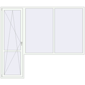 Cumpără Uși de balcon 2750x2350 mm BALCONY DOOR REHAU EURO 70 RAL 9016 Traffic white two-sided