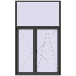 Cumpără Uși de balcon 1700x2820 mm BALCONY DOOR REHAU EURO 60 BASALT_GREY two-sided