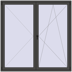 Cumpără Uși de balcon 2000x2000 mm BALCONY DOOR REHAU EURO 60 BASALT_GREY two-sided