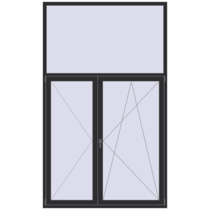 Cumpără Uși de balcon 1700x2820 mm BALCONY DOOR REHAU EURO 60 ANTHRACITE_GREY_GLATT two-sided