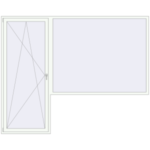 Cumpără Uși de balcon 3000x2400 mm BALCONY DOOR REHAU SYNEGO RAL 9016 Traffic white two-sided