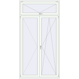 Cumpără Uși de balcon 1370x2655 mm BALCONY DOOR REHAU EURO 70 RAL 9016 Traffic white two-sided