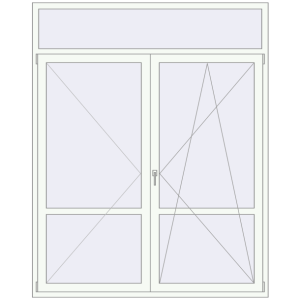 Cumpără Uși de balcon 1860x2320 mm BALCONY DOOR REHAU EURO 60 RAL 9016 Traffic white two-sided