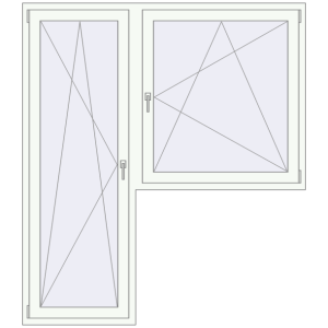 Cumpără Uși de balcon 1760x2000 mm BALCONY DOOR REHAU EURO 70 RAL 9016 Traffic white two-sided