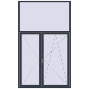 Cumpără Uși de balcon 1700x2820 mm BALCONY DOOR REHAU EURO 60 ANTHRACITE_GREY_STRUKTURAL two-sided
