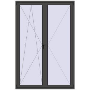 Cumpără Uși de balcon 1600x2400 mm BALCONY DOOR REHAU SYNEGO BASALT_GREY two-sided