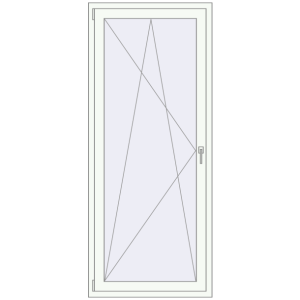 Cumpără Uși de balcon 900x2050 mm BALCONY DOOR REHAU EURO 60 RAL 9016 Traffic white two-sided
