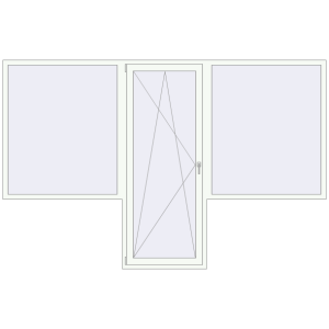 Cumpără Uși de balcon 3250x2100 mm BALCONY DOOR REHAU EURO 70 RAL 9016 Traffic white two-sided