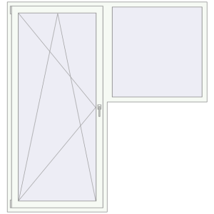 Cumpără Uși de balcon 2000x2100 mm BALCONY DOOR REHAU SYNEGO RAL 9016 Traffic white two-sided