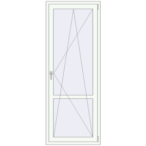 Cumpără Uși de balcon 800x2100 mm BALCONY DOOR REHAU EURO 60 RAL 9016 Traffic white two-sided