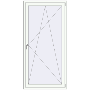 Cumpără Uși de balcon 1000x2000 mm BALCONY DOOR REHAU EURO 70 RAL 9016 Traffic white two-sided