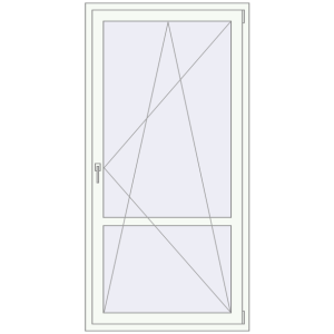 Cumpără Uși de balcon 1000x2000 mm BALCONY DOOR REHAU EURO 60 RAL 9016 Traffic white two-sided