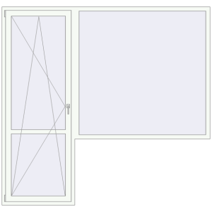 Cumpără Uși de balcon 2462x2350 mm BALCONY DOOR REHAU EURO 60 RAL 9016 Traffic white two-sided