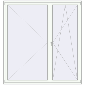 Cumpără Uși de balcon 2150x2300 mm BALCONY DOOR REHAU SYNEGO RAL 9016 Traffic white two-sided