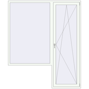 Cumpără Uși de balcon 2000x2400 mm BALCONY DOOR REHAU SYNEGO RAL 9016 Traffic white two-sided