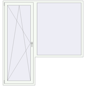 Cumpără Uși de balcon 2000x2100 mm BALCONY DOOR REHAU EURO 70 RAL 9016 Traffic white two-sided