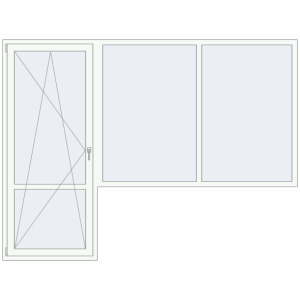 Cumpără Uși de balcon 2800x2100 mm BALCONY DOOR REHAU EURO 70 RAL 9016 Traffic white two-sided